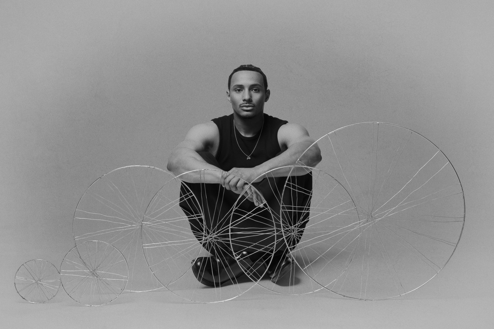 Constructed. cyclist portrait by Katrina Dobbermane